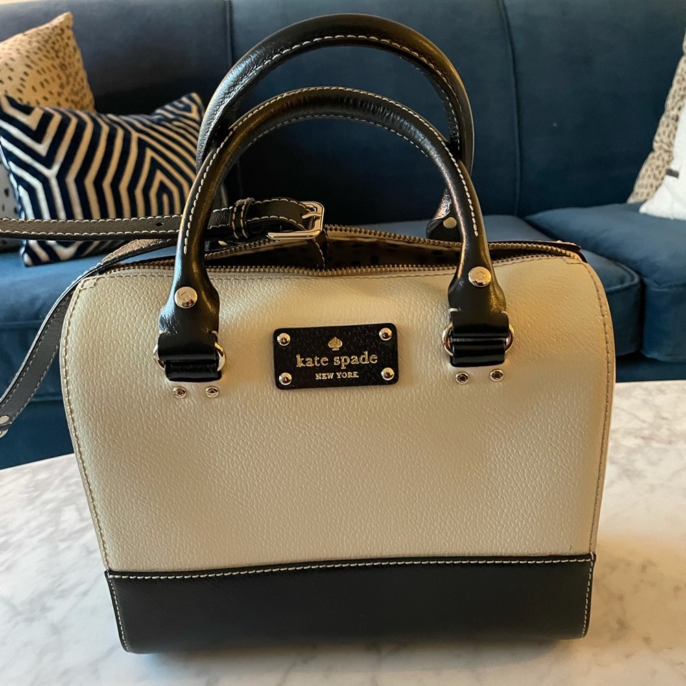 Kate Spade Black & White Alessa Satchel